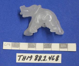 Elephant Figurine, white opaque glass