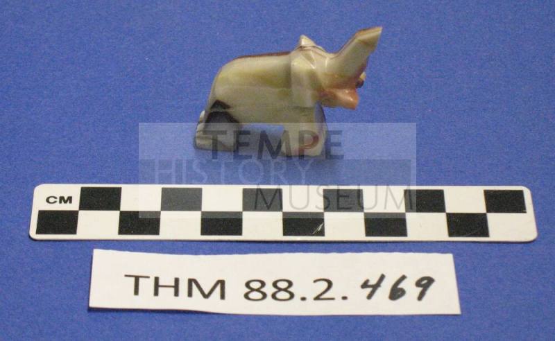 Elephant Figurine, streaked onyx