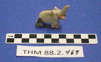 Elephant Figurine, streaked onyx
