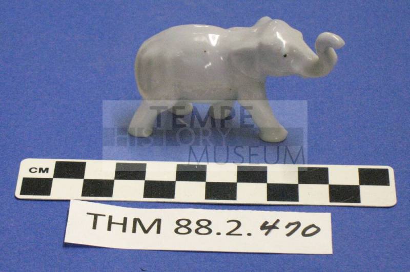 Elephant Figurine, pale gray