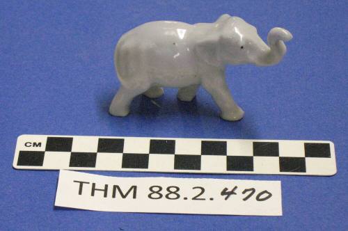 Elephant Figurine, pale gray