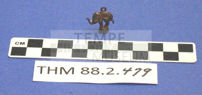 Copper elephant figurine charm