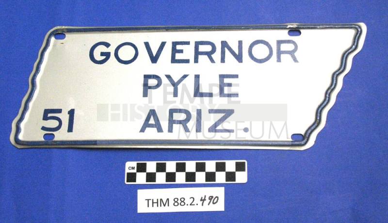 1951 Governor Pyle Arizona license plate