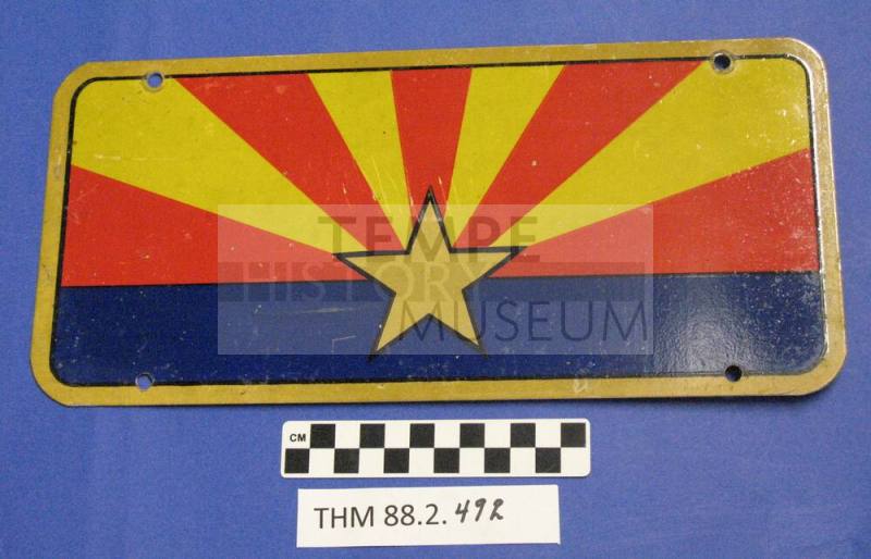 Arizona license plate, Arizona Flag