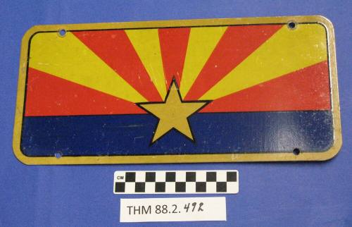 Arizona license plate, Arizona Flag
