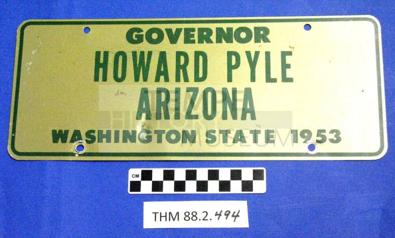 Washington State 1953 Governor Pyle license plate