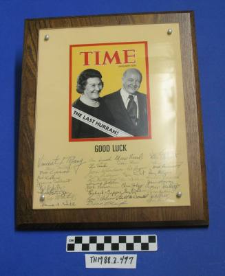 "Time" mock cover plaque:  Lucile and Howard Pyle