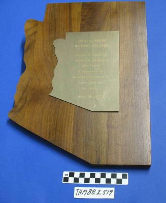Satety Association McClintock High School Plaque to Gov. Howard Pyle