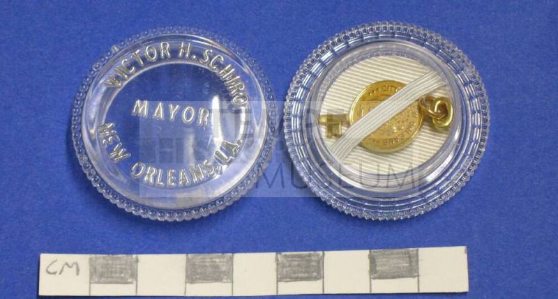 New Orleans city key pendant in a box