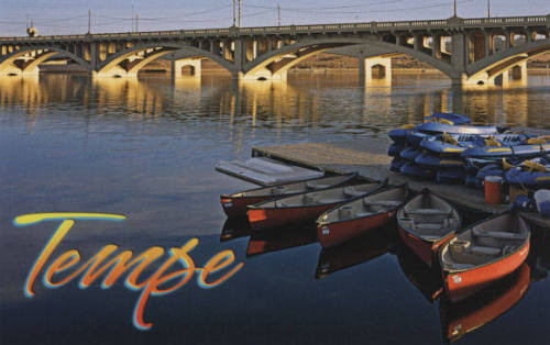 Tempe Town Lake Boat Dock Postcard