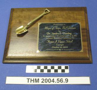 Tempe Thomas J. Pappas School Ground Breaking Participation Appreciation to Mayor Neil Giuliano by De.Dowling, 2003