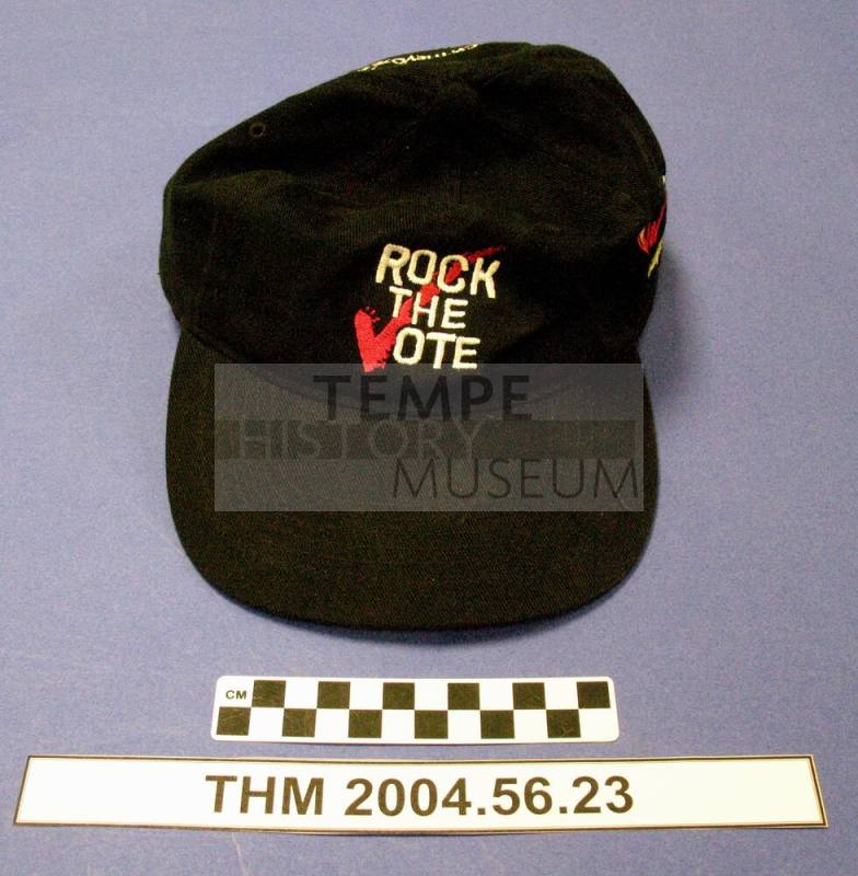 Black "Rock the Vote" baseball cap