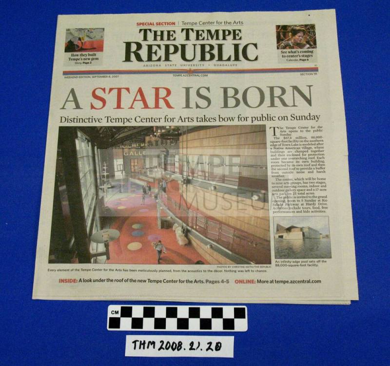 Arizona Republic, Tempe Republic Section, 9/8/07