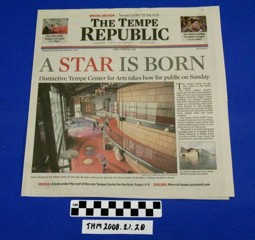 Arizona Republic, Tempe Republic Section, 9/8/07