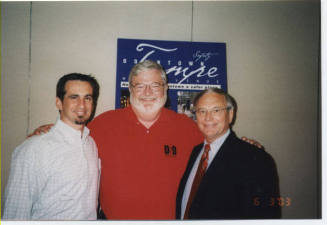 Mayor Giuliano, Dave Feckler, Senator Mitchell, DTC, June 2003 Annual Meeting Photograph