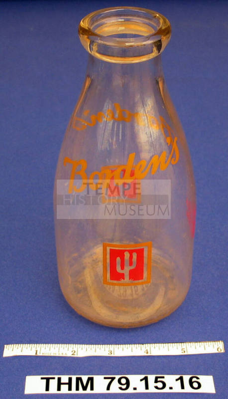 Glass milk bottle