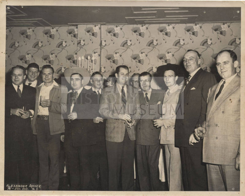 Photograph of Larry Finley in a group