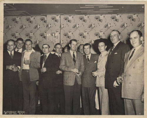 Photograph of Larry Finley in a group