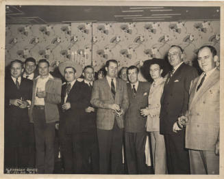 Photograph of Larry Finley in a group