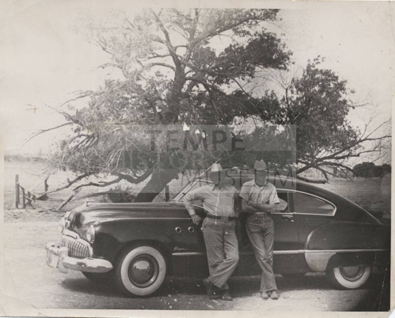 Photograph of Luther Finley, Sr., with son