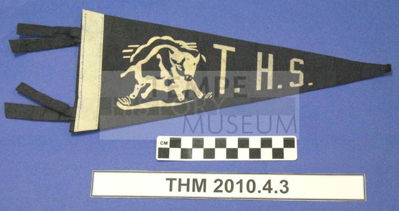 Tempe High School "T.H.S." pennant 1970s