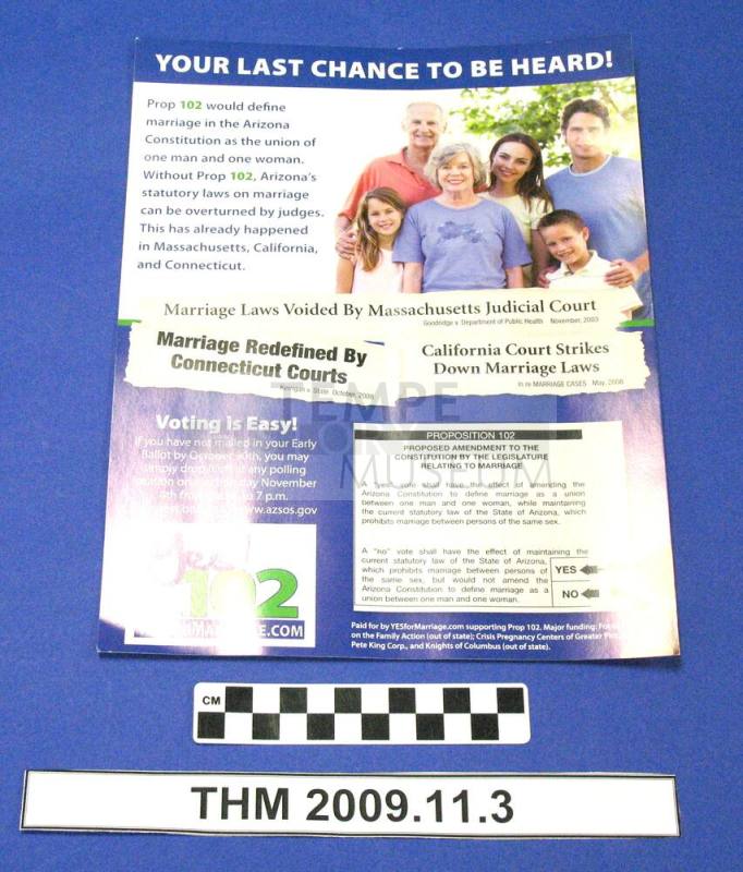 Yes on 102 for Marriage Card
