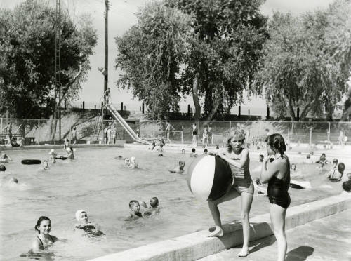 Tempe Beach Pool & Slide in the 1950s