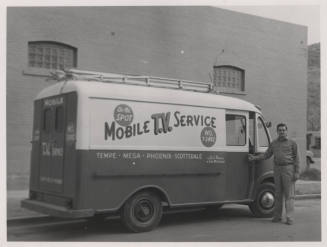 Richard Ramos with On the Spot Mobile T.V. Service Van