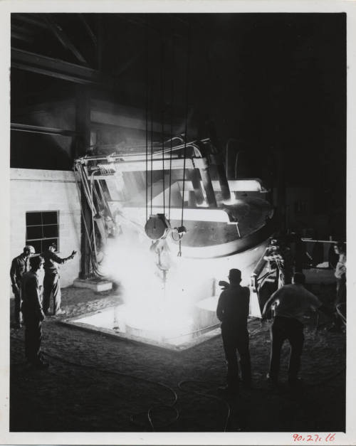 Running Slag Off Steel Mill Furnace