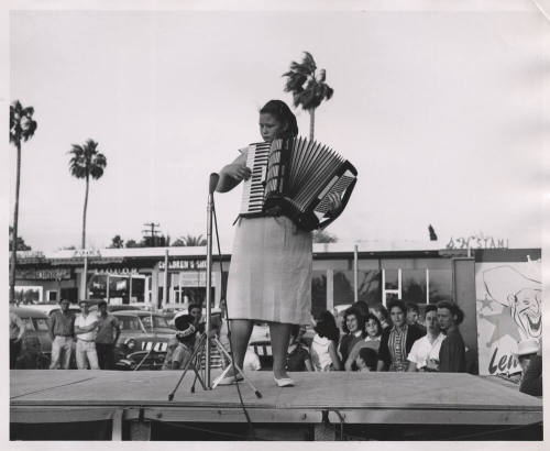 Jaycees Western Days:  Tempe Center Stage Accordian Player.