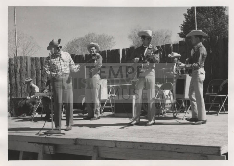 Jaycees Western Days:  Entertainers on stage at Tempe Beach Park