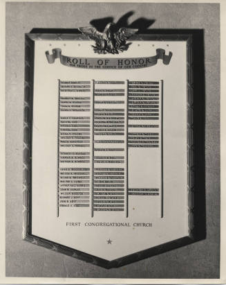 Tempe First Congregational Church - Plaque Honoring Serving Military Members