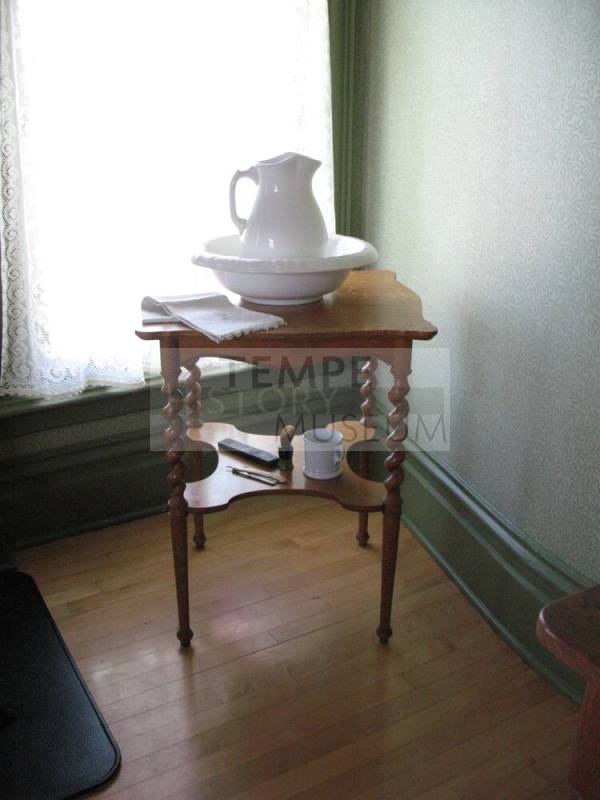 white china basin and ewer