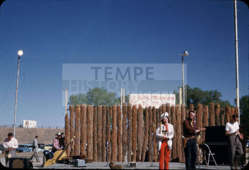 Tempe JC's Western Barbeque:  Mimi Means, Miss Tempe, Addressing Audience