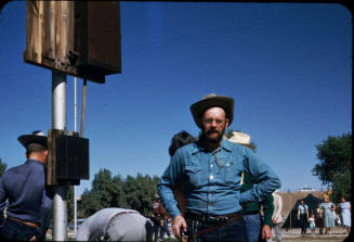 Tempe JC's Western Barbeque:  Man with Gun