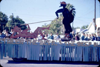 Parade:  Fighting Cut-Out Figures Float - Mill Avenue, Tempe