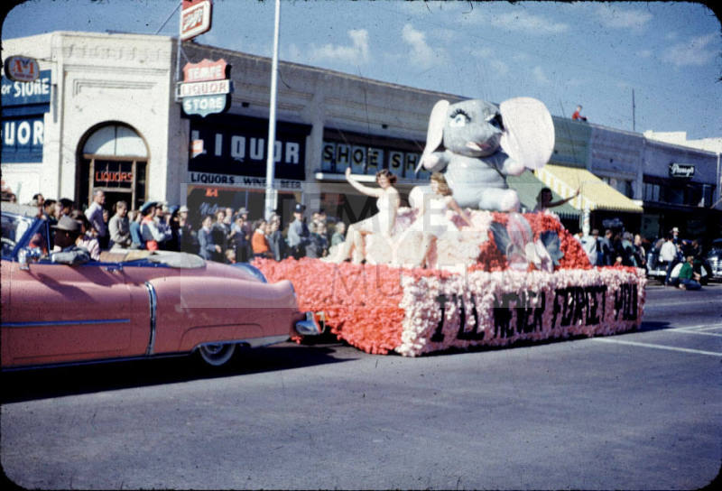 Parade:  "I'll Never Forget You" Elephant Float - Mill Avenue, Tempe