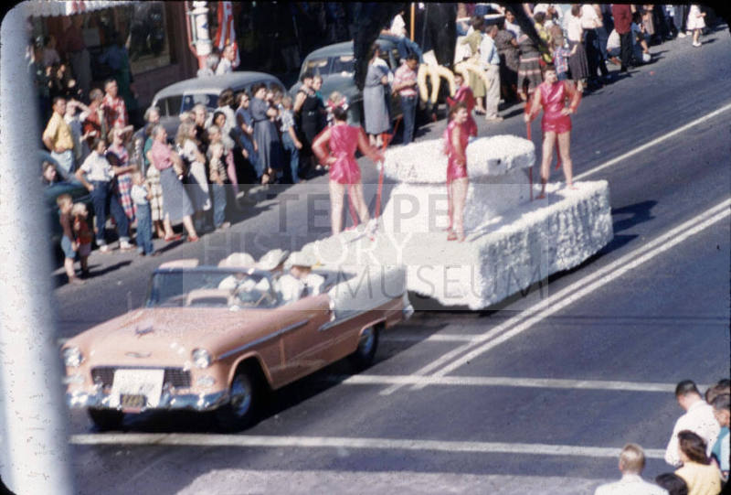 Parade:  Pink Convertible with White Float - Mill Avenue, Tempe