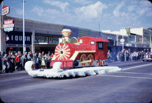 Parade:  Red Locomotive Float - Mill Avenue, Tempe