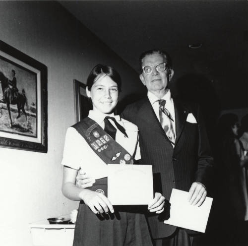 Girl Scout and a Man in a Suit