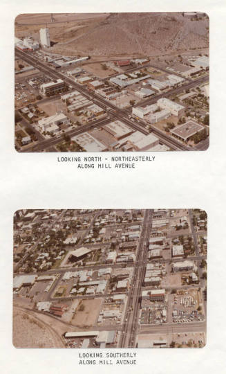 Two Aerial Views Looking North and South Along Mill Avenue