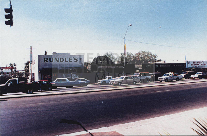 View of University Drive Businesses