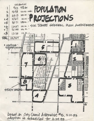 Map - Population Projections - Southwest Tempe General Plan Amendment