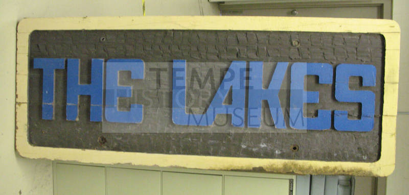 "The Lakes" subdivision entrance sign