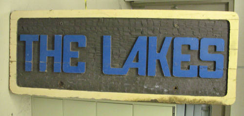 "The Lakes" subdivision entrance sign