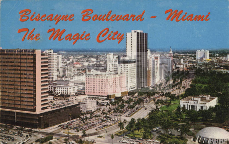 Postcard - Biscayne Boulevard, Miami, Florida