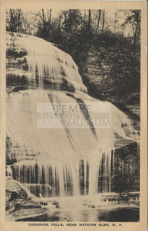 Postcard - Chequaga Falls, Watkins Glen, New York
