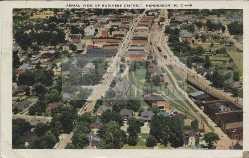 Postcard - Business District, Henderson, North Carolina