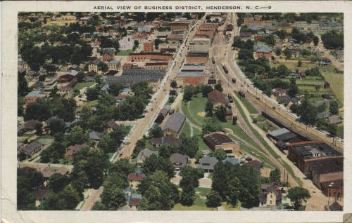 Postcard - Business District, Henderson, North Carolina