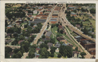 Postcard - Business District, Henderson, North Carolina